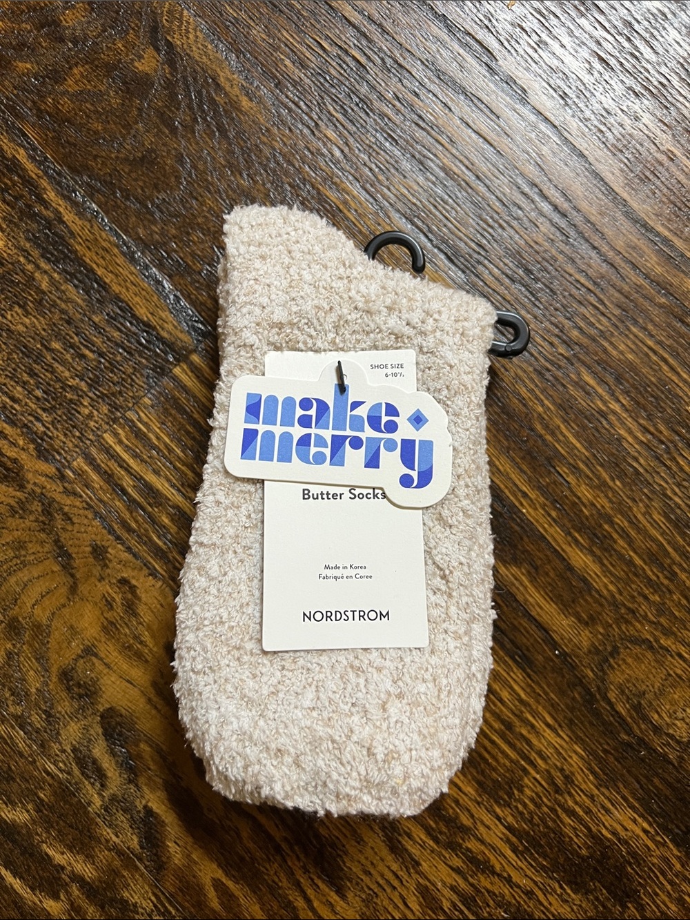 Nordstrom Make Merry Butter Socks - Cream Plush Lounge Socks